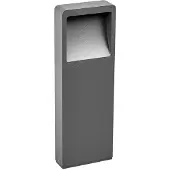 LUCANDE Sokkellamp buiten LEYA, zwart, Aluminium, Modern, LED buitenlamp