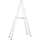 Krause Dubbele trapladder, van aluminium, 2x 16 sporten