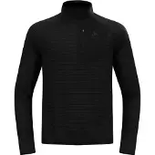 Odlo - Ascent Mid Layer 1/2 Zip - Fleecevest S, zwart