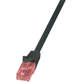 Logilink CAT 6 patchkabel, U/UTP, PrimeLine, zwart, 0,5 meter