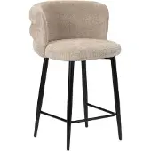 Pole to Pole Barkruk Cloud laag | chenille beige 56x90x54 cm eetkamerstoelen | NADUVI