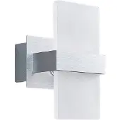 LINDBY LED-wandlamp Yorick, wit / opaal, Slaapkamer, Kunststof, Modern, LED wandlamp