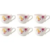 Villeroy & Boch set van 6 Mariefleur Basic mokka-/espresso kopjes, premium porselein, kleurrijk, artikelnummer 1041001420