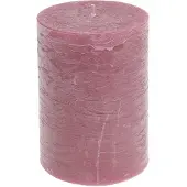 Viana Effen gekleurde kaarsen antiek roze 85x120mm 2st, 2 Stück