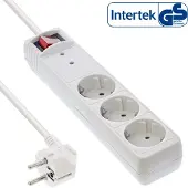 InLine contactdoos, 3-voudig aardingscontact, ÜSS, wit