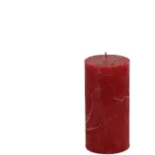 Viana Effen gekleurde kaarsen donkerrood 50x100mm 4st, 4 Stück