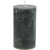 Viana Effen kaarsen antraciet stompkaarsen 85×150mm 2st, 2 Stück