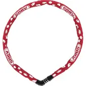 ABUS Fietsslot Kettingslot - Steel-O-Chain 4804C SYMBOLS - Security level 4 - rood - 75 cm - Geschikt voor elektrische fietsen en stadsfietsen