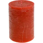 Viana Effen gekleurde kaarsen oranje 85x120mm 2st, 2 Stück