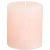 Viana Romantische effen roze pilaarkaarsen, lichtroze, 70×80mm, set van 4 -