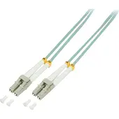 Logilink - Cordon de raccordement - LC multi-mode (M) pour LC multi-mode (M) - 1 m - fibre optique - duplex - 50 / 125 microns - OM3 - sans halogène - turquoise