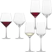 Zwiesel Glas Rot- und Weißweingläser Pure Set van 6