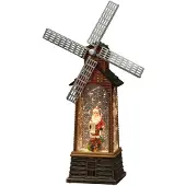 Konstsmide Sneeuwlantaarn LED windmolen met kerstman