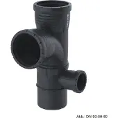 Geberit Silent-Pro Gecombineerd bochthoekstuk 87,5° rechts, DN 100 / 100 / 50, 393.565.14.1