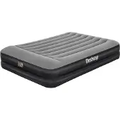 Bestway Luchtbed 2 Persoons - Luchtmatras 203 x 152 x 46 cm - met Ingebouwde Pomp en Leegloopventiel - Tritech Materiaal - Behoud zijn Vorm - Kampeer Accessoires - Zwart/Grijs