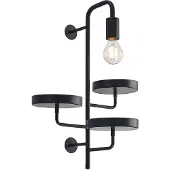 LINDBY Wandlampe , Hanjo, dimbare, Zwart, Woonkamer, Metaal, Modern
