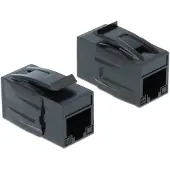 DeLOCK UTP CAT6a 10 Gigabit Keystone module RJ45 - RJ45 / zwart
