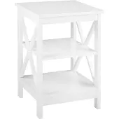 Beliani FOSTER - Bijzettafel - Wit - MDF