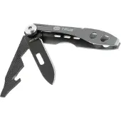Diverse Multitool van roestvrij staal met karabijnhaak en sleutelhanger, met 6 functies