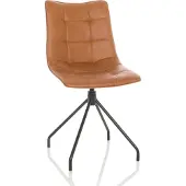 Hjh OFFICE Bezoekersstoel / Eetkamerstoel TARVISO PU bruin