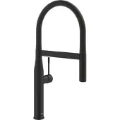 GROHE Badkamermeubels, Eéngreeps wastafelmengkraan ESSENCE 1/2Z U-uitloop professionele vuistdouche zwart