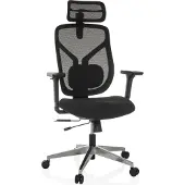 Hjh OFFICE Bureaustoel / Directiestoel CASSILIS B zitting stof / rug mesh zwart