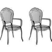 Beliani VERMONT - Eetkamerstoel - Zwart - Polycarbonaat