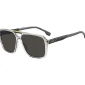 HUGO BOSS Zonnebril - BOSS - Boss 1766/S KB7/IR - Kunststof wayfarer montuur - Dubbele brug - Grijze UV400 glazen