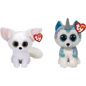 TY - Knuffel - Beanie Boo's - Phoenix Fox & Helena Husky