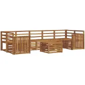 vidaXL Buiten bank set 8 st Naturel Massief Acacia Hout