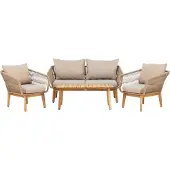 Ebuy24 Olivia salontafel Ø80cm bruin.