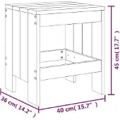 vidaXL Tuinstoelen, 2 stuks, wit, 40x36x45 cm, massief grenenhout