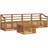 vidaXL Buiten bank set 5 st Naturel Massief Acacia Hout