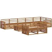 vidaXL Buiten bank set 9 st Naturel Massief Acacia Hout