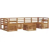 vidaXL Buiten bank set 8 st Naturel Massief Acacia Hout