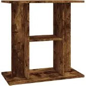 vidaXL Aquariumstandaard Gerookt Eikenhout 60x30x60 cm Bewerkt Hout