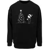 Merchcode Sweatshirt 'Christmas Cute Kid' zwart / wit