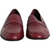 Dolce&Gabbana Bordeau Kalfskinnen Lederen Formal Instappers