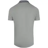 Cavalli Class Gestreepte Kraag Grijs Poloshirt