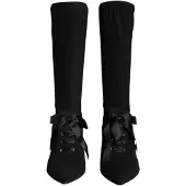 Dolce&Gabbana Zwarte Stiletto Hakken Halflange Laarsjes Schoenen