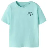 Name it MINI T-shirt lichtblauw Jongens Stretchkatoen Ronde hals Printopdruk - maat 104