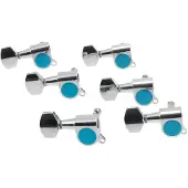 Fazley 10543 6-in-line stemmechanieken voor linkshandige gitaar chrome