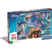 Clementoni - Kinderpuzzel - 104 Stukjes - Disney Personages - Puzzel Vanaf 6 Jaar