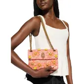 Kurt Geiger London Dames Schoudertassen Raffia Mini Kensington - Roze - Maat ONESIZE