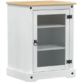 vidaXL HiFi kast Wit 60 x 50 x 82 cm Massief grenenhout