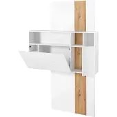 Emob Secretaire Inovo 120cm 1 deur - wit/eik