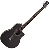 Gear4Music Roundback Electro Acoustic 5 String Bass Guitar by Black