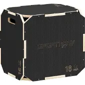 SPORTNOW Springbox Meerlagenplaat 51L x 48B x 41H cm Zwart
