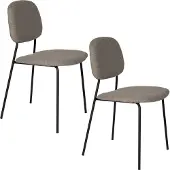Housecraft living Eetkamerstoel Jamaro set van 2 | metaal beige 51x85x47 cm eetkamerstoelen | NADUVI