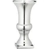 Cepewa Kelk bloemenvaas keramiek - 30 x 16 cm - Zilver - Vazen/vaas - Boeketvazen - Kelkvazen